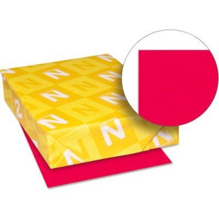 WAUSAU PAPERS Colored Paper - Neenah - Re-Entry Red - 8-1/2" x 11" - 24 lb. - 500 Sheets 22551